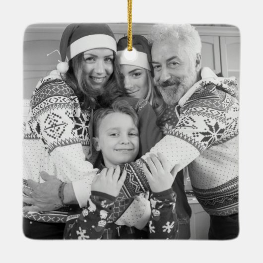 Ornement En Céramique Créez vos propres photos recto-verso (Dos)