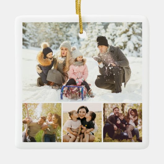 Ornement En Céramique Créez votre propre collection de photos 4 (Devant)