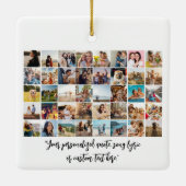 Ornement En Céramique Créez votre propre collection de photos personnali (Dos)