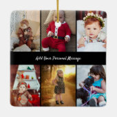 Ornement En Céramique Créez votre propre collection photo de 6 personnes (Dos)