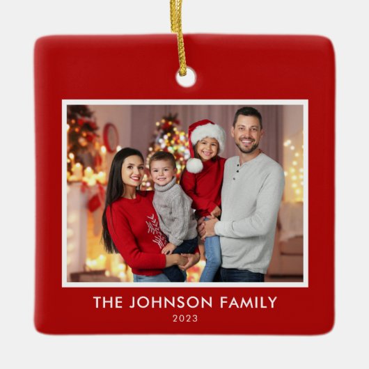 Ornement En Céramique Créez votre propre photo de famille personnalisée (Devant)