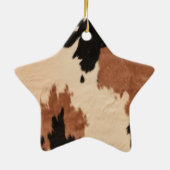 Ornement En Céramique Crème Brown de cowhide (Dos)