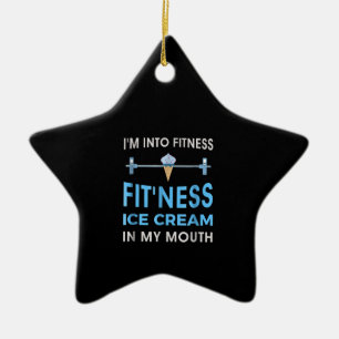 Ornement En Céramique Crème glacée Foin Ness Gym Cadeaux Hommes Femmes