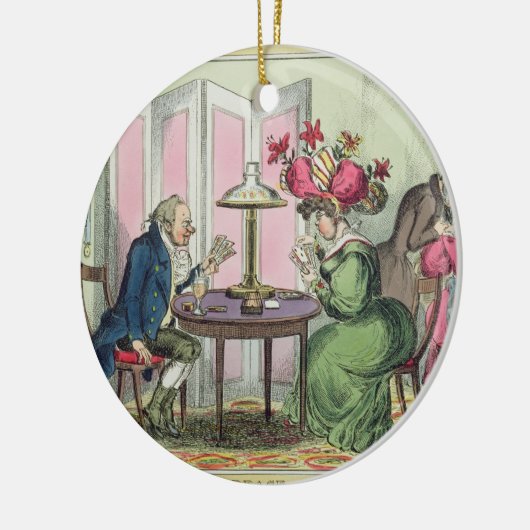 Ornement En Céramique Cribbage, édité par Thomas McLean, Londres (colo (Gauche)