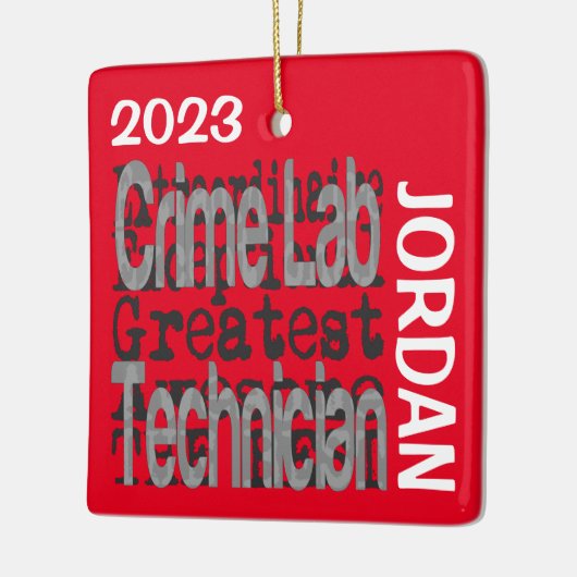 Ornement En Céramique Crime Lab Technician Extraordinaire CUSTOM (Gauche)