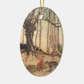 Ornement En Céramique Crochet rouge effrayant (Gauche)