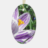 Ornement En Céramique Crocus de printemps violet (Gauche)
