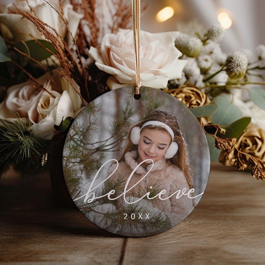 Ornement En Céramique Croire le script | Photo