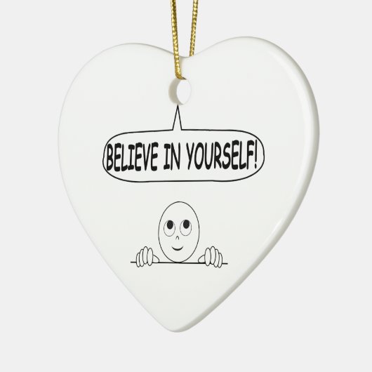 Ornement En Céramique Crois En Toi-Même (Gauche)