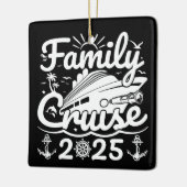 Ornement En Céramique Croisière en famille 2025 Cool Funny Voyage en fam (Gauche)