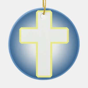 Ornement En Céramique Croix chrétienne