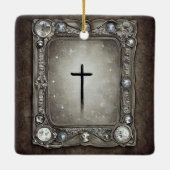 Ornement En Céramique Croix de cadre de bijoux (Dos)