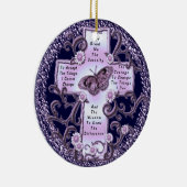 Ornement En Céramique Croix de prière violet (Droite)