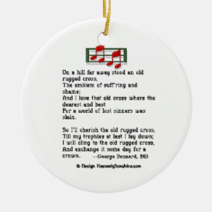 Ornement En Céramique Croix rocailleuse d'ornement d'hymne vieille