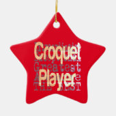 Ornement En Céramique Croquet Player Extraordinaire (Devant)