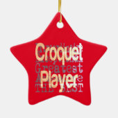 Ornement En Céramique Croquet Player Extraordinaire (Dos)