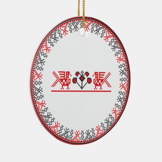 Ornement En Céramique Cross-stitch (Droite)