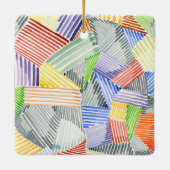 Ornement En Céramique Crosshatch Quilt I (Dos)