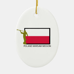 ORNEMENT EN CÉRAMIQUE CTR DE LA MISSION LDS DE LA POLOGNE VARSOVIE