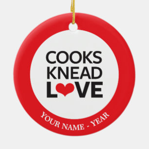 Ornement En Céramique Cuisiniers Knead Love