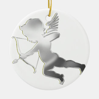 Ornement En Céramique Cupidon en argent