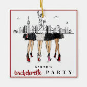 Ornement En Céramique Custom Bachelorette New York City Skyline Fashion (Devant)