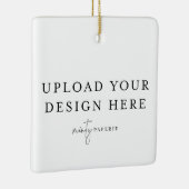 Ornement En Céramique Custom Christmas Tree Ornament - Upload your Photo (Droite)
