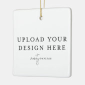 Ornement En Céramique Custom Christmas Tree Ornament - Upload your Photo (Gauche)