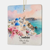 Ornement En Céramique Custom Couple’s Travel Keepsake (Gauche)