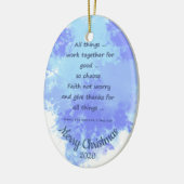 Ornement En Céramique Custom Dated Noël Choisissez la foi ne vous inquié (Gauche)