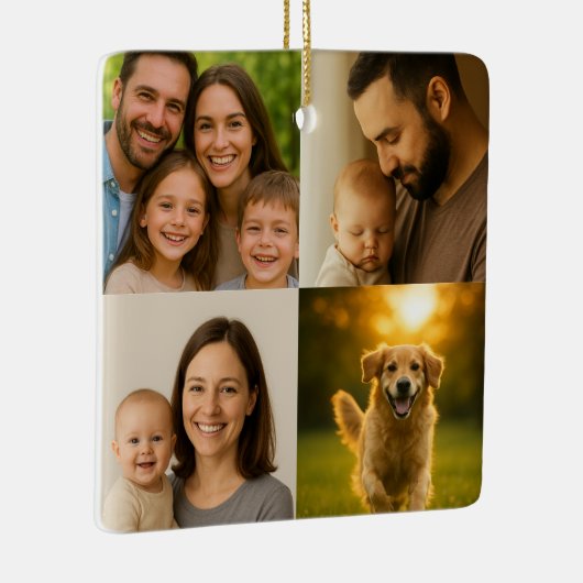 Ornement En Céramique Custom Image Text (Droite)