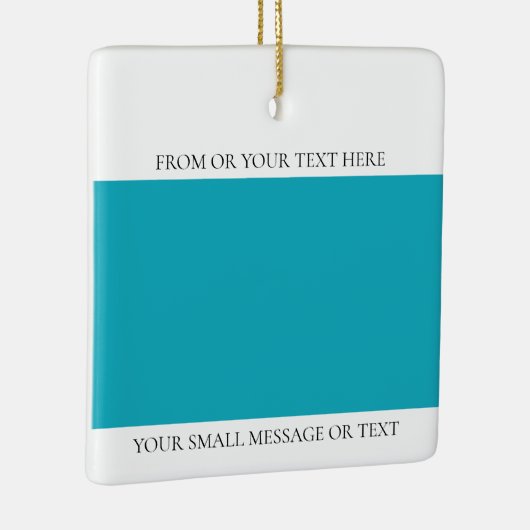 Ornement En Céramique Custom Image Text (Droite)