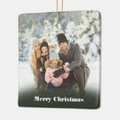 Ornement En Céramique Custom Message Photo de Christmas (Gauche)