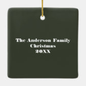 Ornement En Céramique Custom Message Photo de Christmas (Dos)