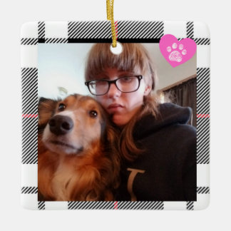 Ornement En Céramique Custom My Bestie has Four Paws Chirstmas 