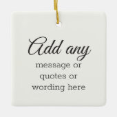 Ornement En Céramique CUSTOM Simple Elegant Blanc (Devant)