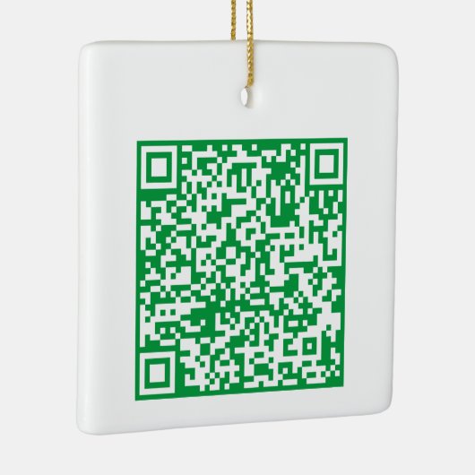 Ornement En Céramique Customizable QR code Double Sided Two Code (Droite)