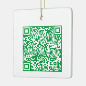Ornement En Céramique Customizable QR code Double Sided Two Code (Gauche)