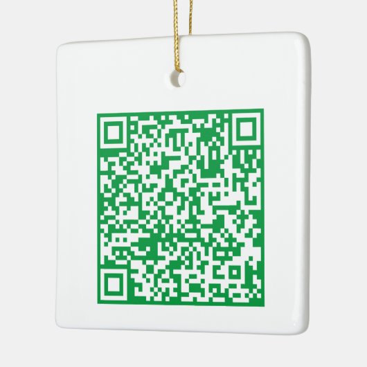 Ornement En Céramique Customizable QR code Double Sided Two Code (Gauche)