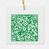Ornement En Céramique Customizable QR code Double Sided Two Code (Devant)