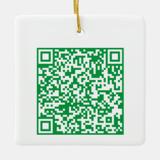 Ornement En Céramique Customizable QR code Double Sided Two Code