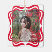 Ornement En Céramique Cute 2 Photo Frame Christmas Ceramic Ornament (Gauche)