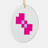 Ornement En Céramique Cute 8 bits Pixel Bow (Droite)