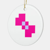 Ornement En Céramique Cute 8 bits Pixel Bow (Gauche)