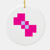 Ornement En Céramique Cute 8 bits Pixel Bow (Dos)