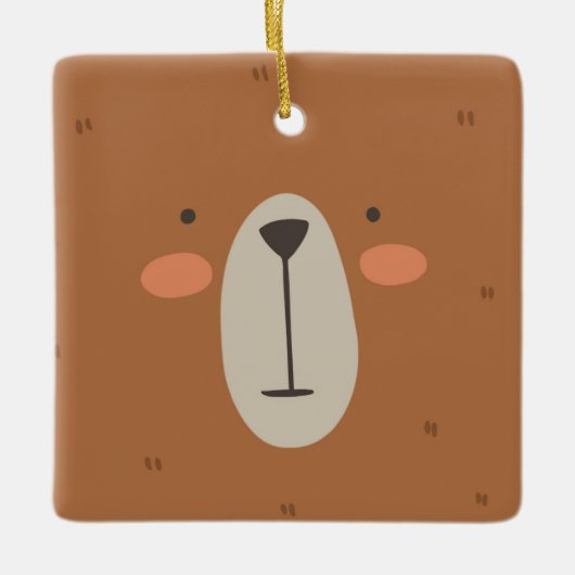 Ornement En Céramique Cute Bear Kids Baby Nursery Room (Devant)