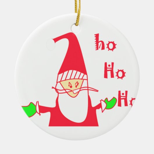 Ornement En Céramique Cute Cartoon Mouse Collection Père Noël. (Devant)