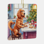 Ornement En Céramique Cute Cocker Spaniel Gingerbread Baking Christmas (Droite)