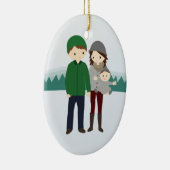 Ornement En Céramique Cute Family (Droite)