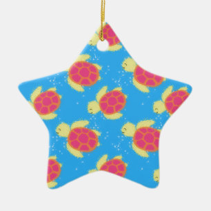 Ornement En Céramique Cute Motif de tortue de mer